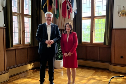 Treffen mit dem Oberbürgermeister von Rüsselsheim am Main, Patrick Burghardt 